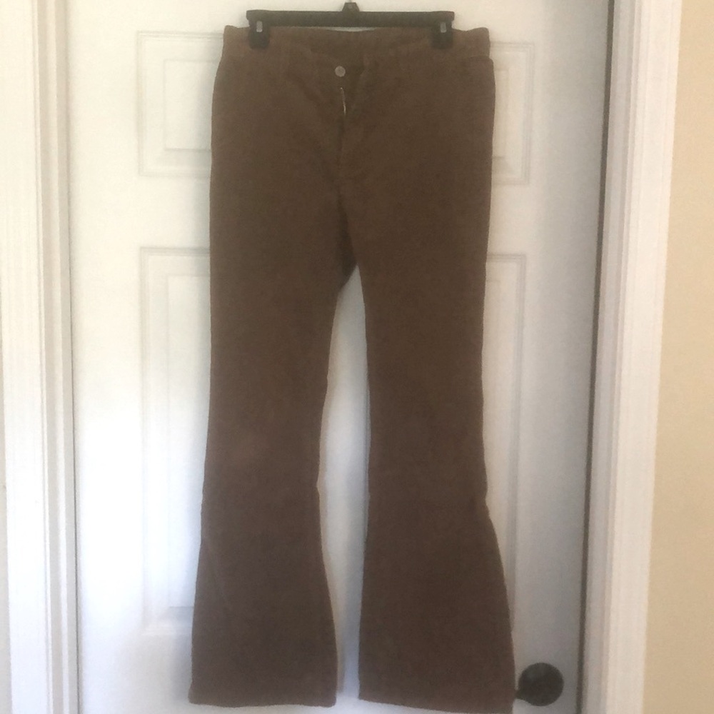Brown bell bottom corduroy pants